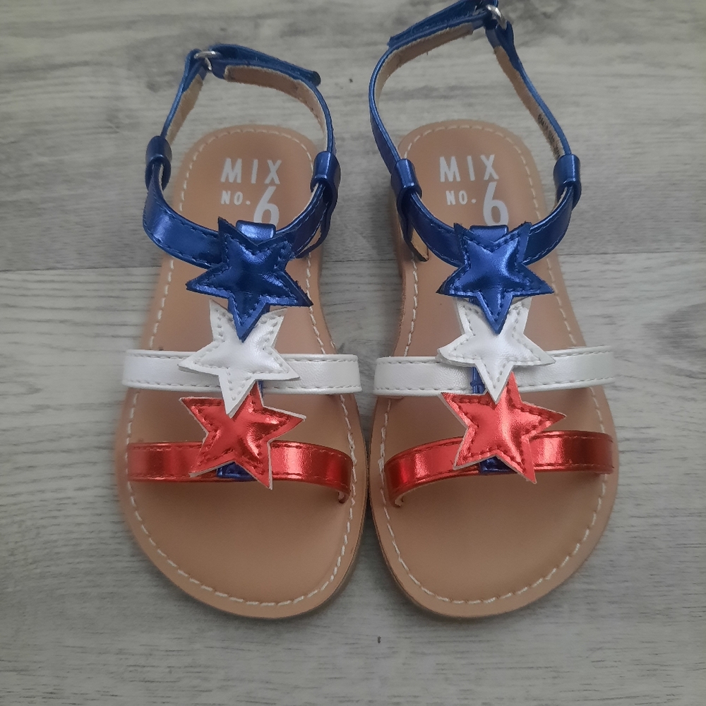 Mix No. 6 Girls Patriotic Star Sandals